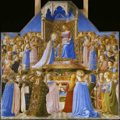 Le Couronnement de la Vierge : Un Mélange Céleste d'Or et de Piété Exquise !